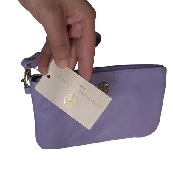 Adrienne Vittadini Charging Wallet Wristlet - Pebble Leather Blue NWT - Picture 4 of 12